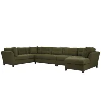 Cityscape 4-pc. Sectional in Suede So Soft Pine by H.M. Richards