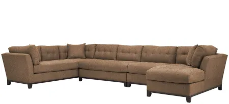 Cityscape 4-pc. Sectional in Suede So Soft Khaki by H.M. Richards