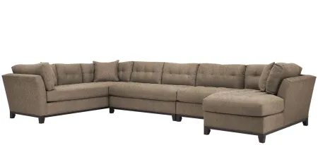 Cityscape 4-pc. Sectional in Suede So Soft Mineral by H.M. Richards