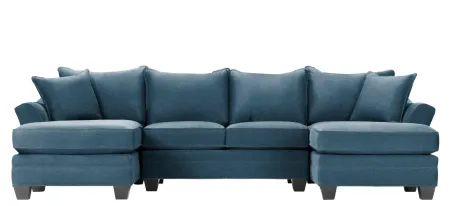 Foresthill 3-pc. Symmetrical Chaise Sectional Sofa in Santa Rosa Denim by H.M. Richards