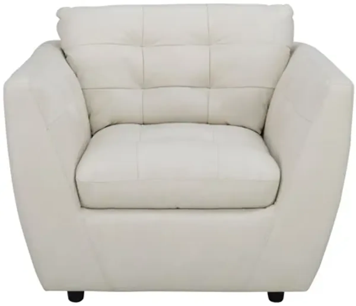 Damar 2-pc. Chair & Ottoman in White by Chateau D'Ax