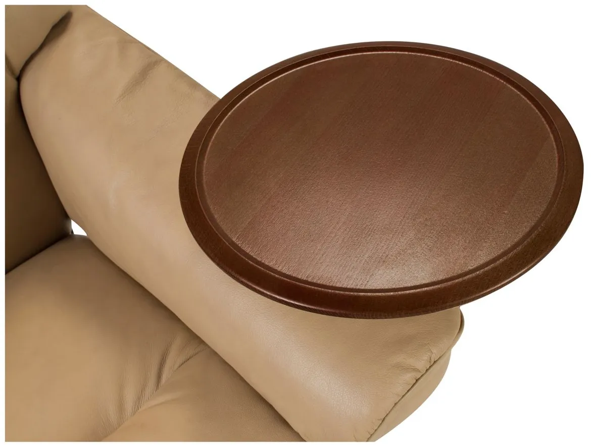 Stressless Ruby Large Leather Reclining Chair and Ottoman w/ Swing Table