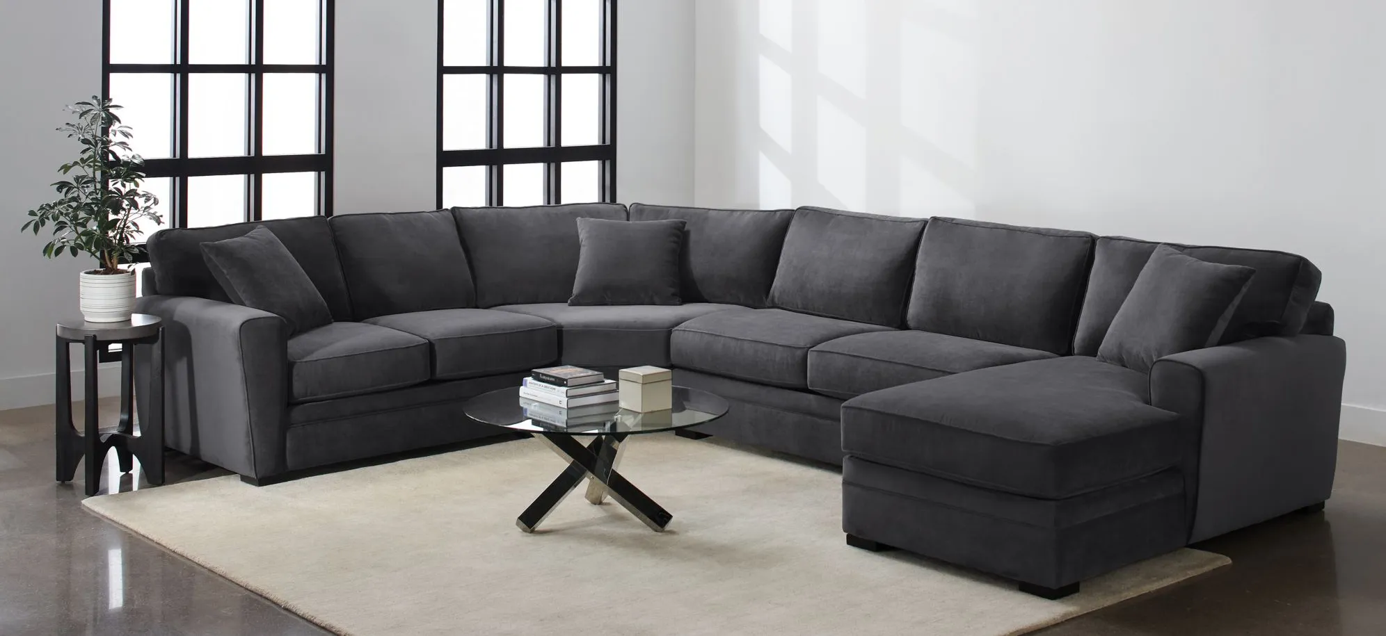 Artemis II 4-pc. Left Arm Facing Sectional Sofa in Gypsy Graphite by Jonathan Louis