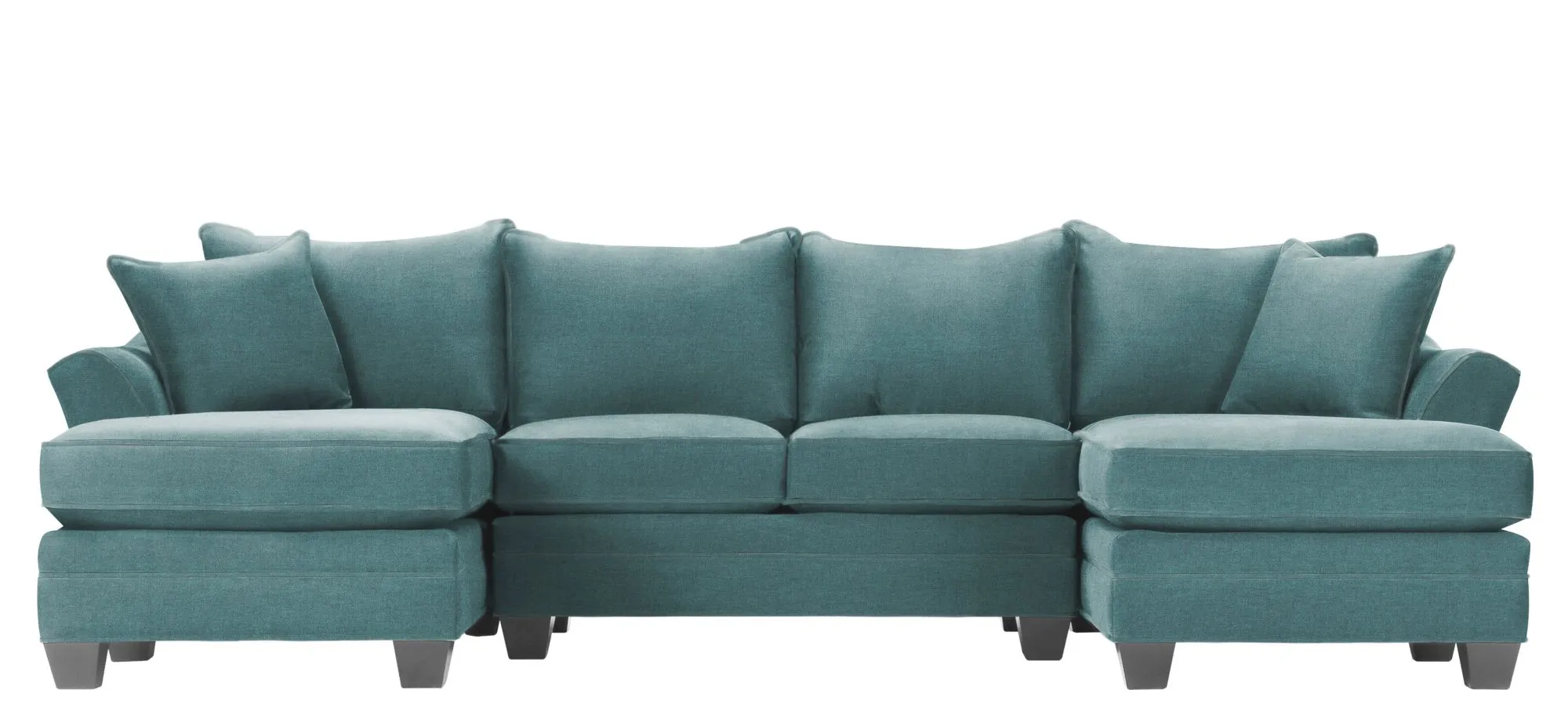 Foresthill 3-pc. Symmetrical Chaise Sectional Sofa in Santa Rosa Turquoise by H.M. Richards