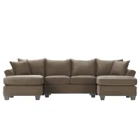 Foresthill 3-pc. Symmetrical Chaise Sectional Sofa in Santa Rosa Taupe by H.M. Richards