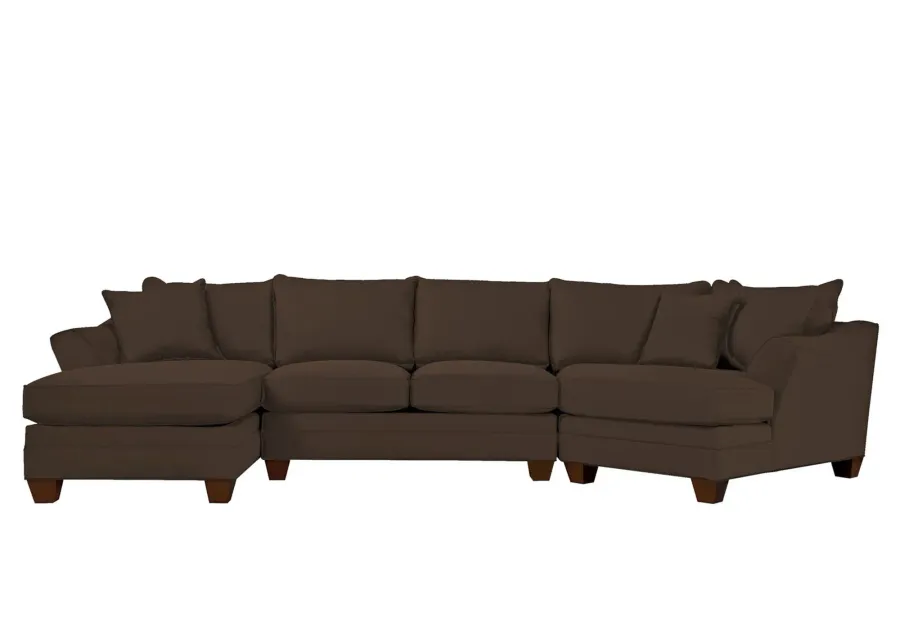 Foresthill 3-pc. Left Hand Facing Sectional Sofa in Suede So Soft Chocolate by H.M. Richards