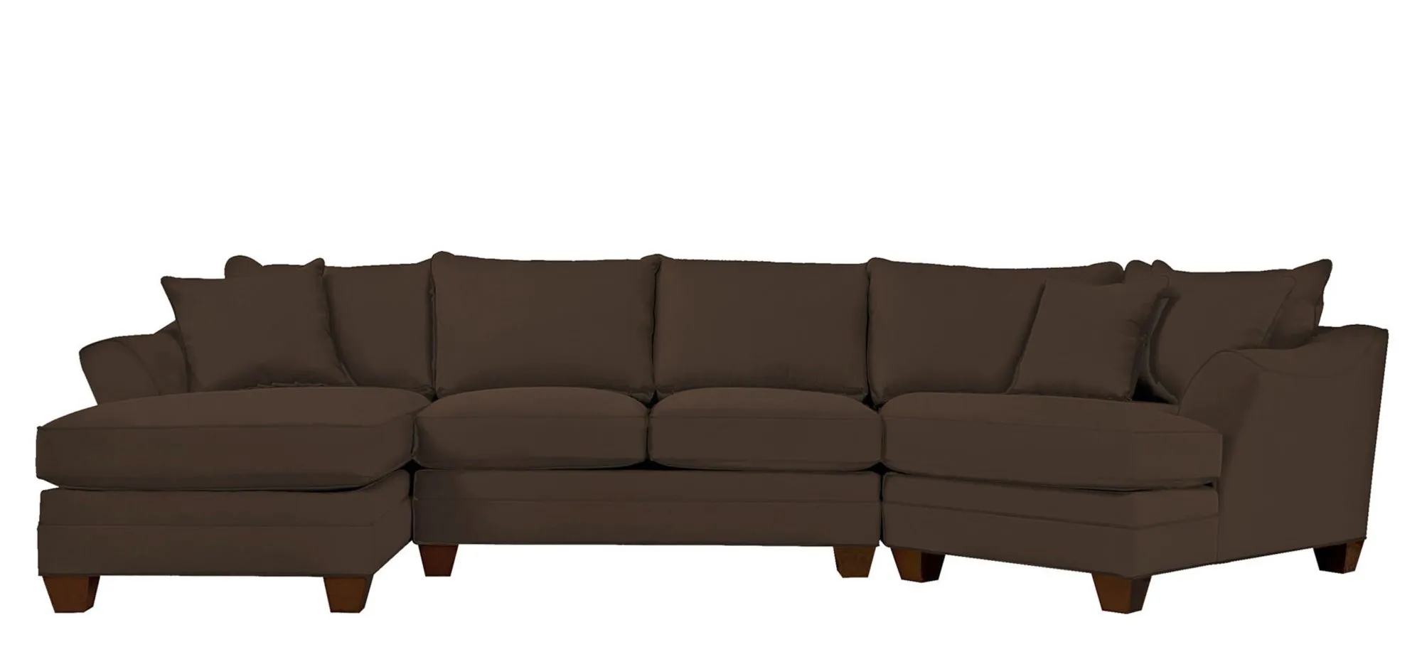 Foresthill 3-pc. Left Hand Facing Sectional Sofa in Suede So Soft Chocolate by H.M. Richards