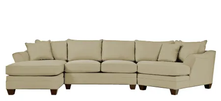 Foresthill 3-pc. Left Hand Facing Sectional Sofa in Suede So Soft Vanilla by H.M. Richards
