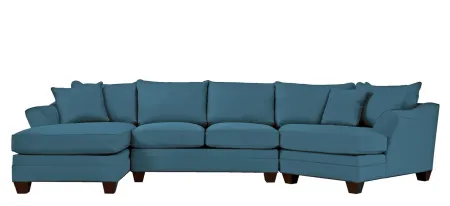 Foresthill 3-pc. Left Hand Facing Sectional Sofa in Suede So Soft Lagoon by H.M. Richards