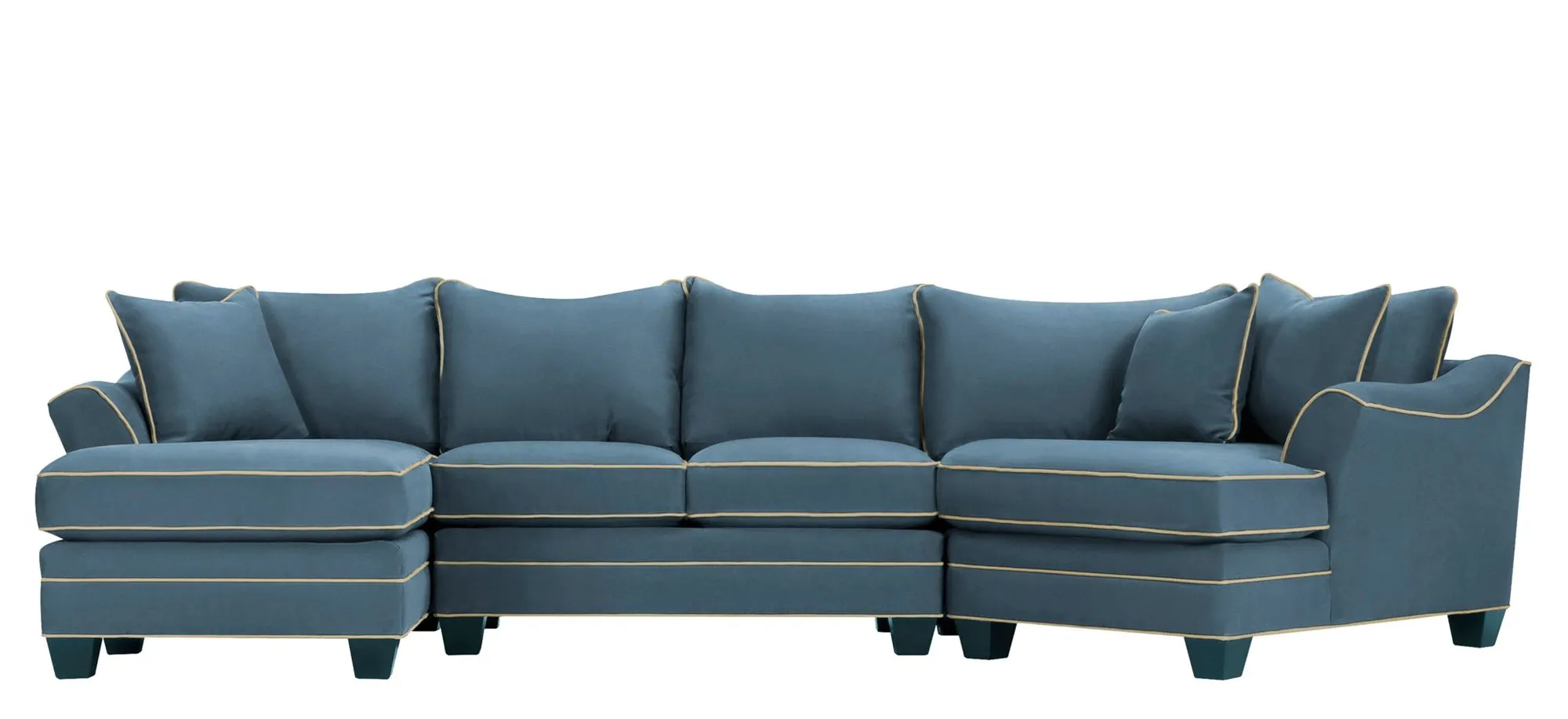 Foresthill 3-pc. Left Hand Facing Sectional Sofa in Suede So Soft Indigo/Mineral by H.M. Richards