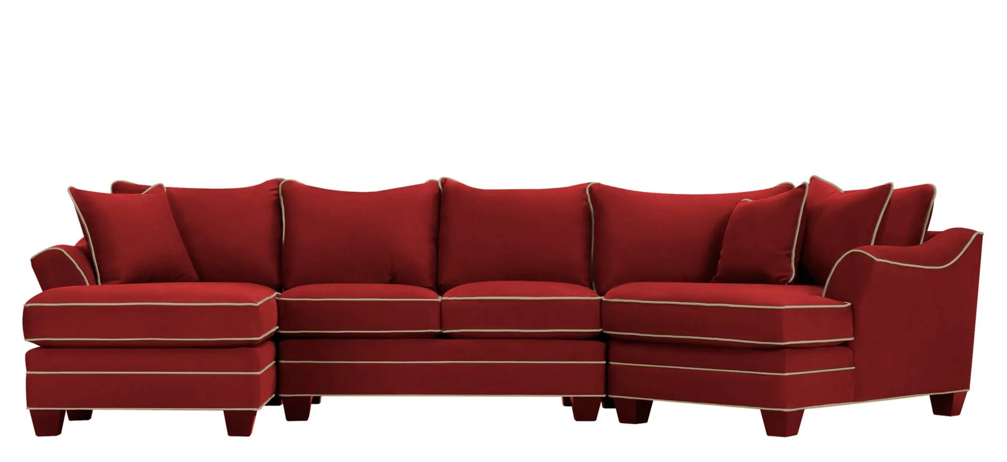 Foresthill 3-pc. Left Hand Facing Sectional Sofa in Suede So Soft Cardinal/Mineral by H.M. Richards