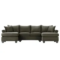 Foresthill 3-pc. Symmetrical Chaise Sectional Sofa in Santa Rosa Slate by H.M. Richards
