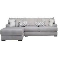 Mondo 2-pc. Sofa Chaise in Tweed Silver by Albany Furniture