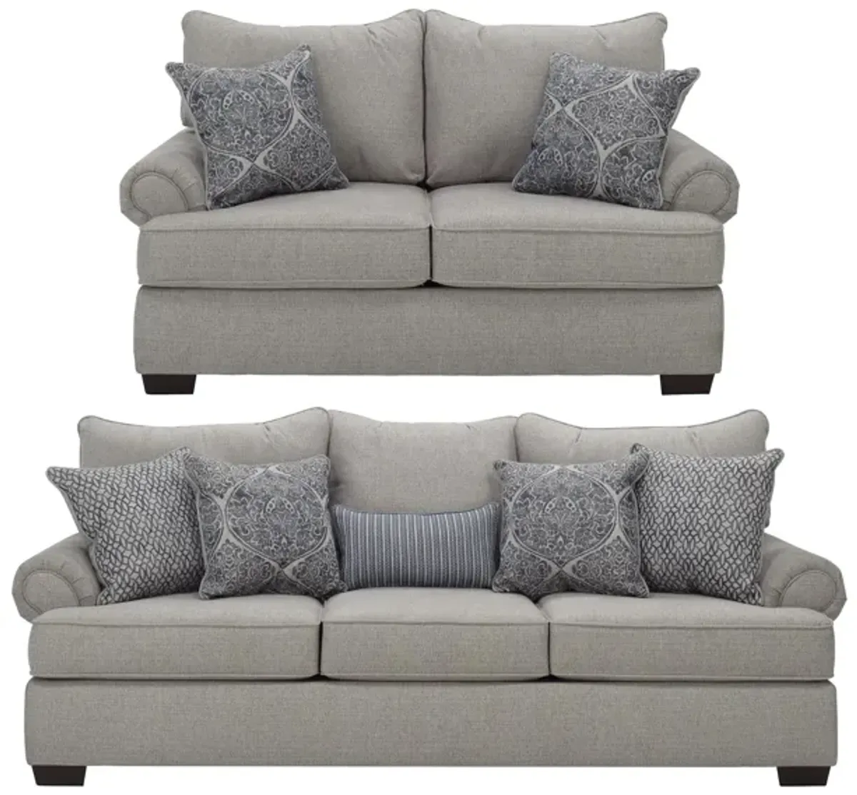 Caldwell 2-pc. Sofa and Loveseat Set in Garrett Slate by Behold Washington