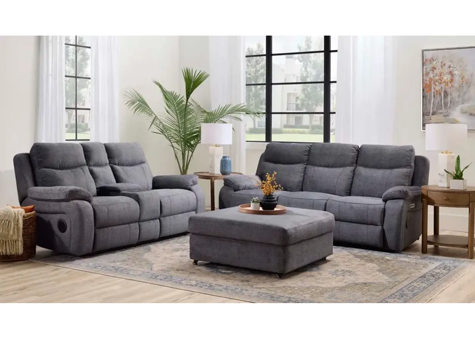 Talan Living Room Set in Gray by Bellanest