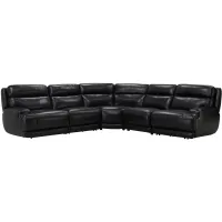 Tompkins Leather 5-pc. Sectional in Blackberry by Bellanest