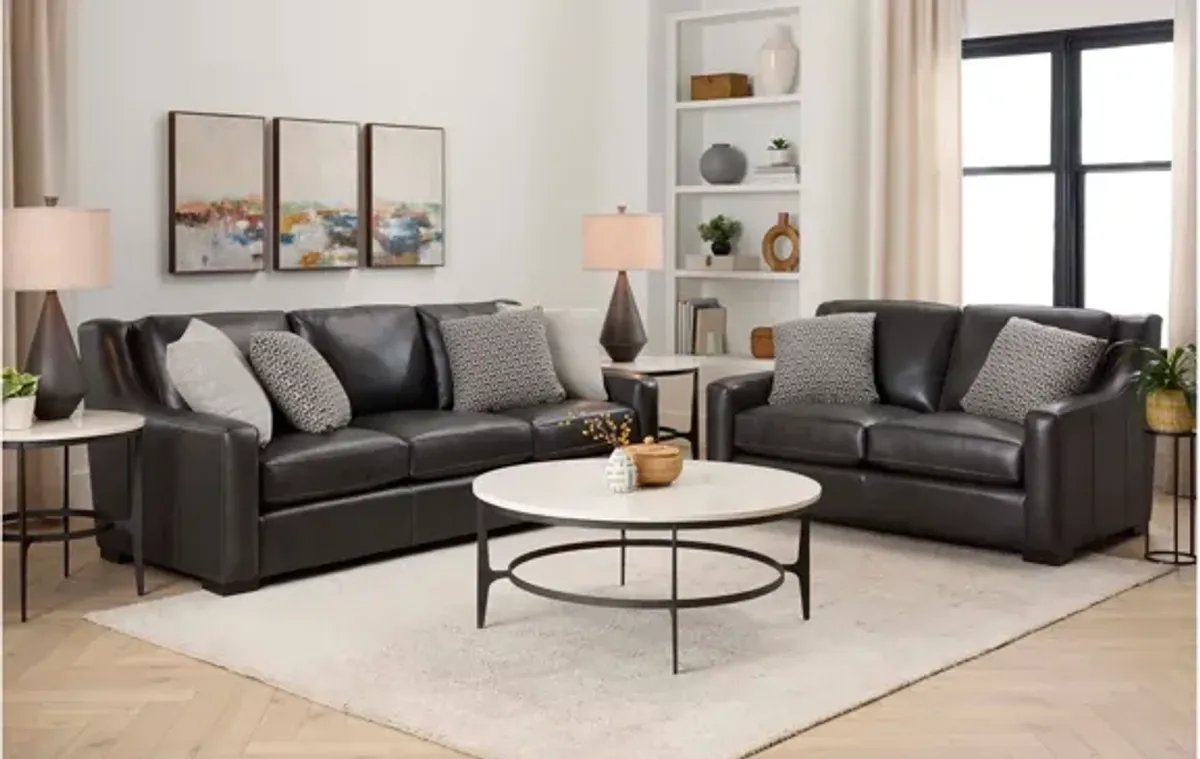 Germain 2-pc. Sofa & Loveseat Set in Charcoal by Bernhardt