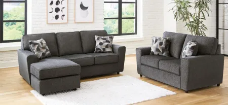 Cascilla Sofa Chaise and Loveseat in Slate by Ashley Furniture