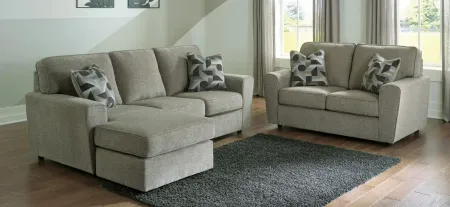 Cascilla Sofa Chaise and Loveseat in Pewter by Ashley Furniture