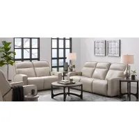 Beckett 2-pc.. Power Sofa and Loveseat Set in Ivory by Bellanest
