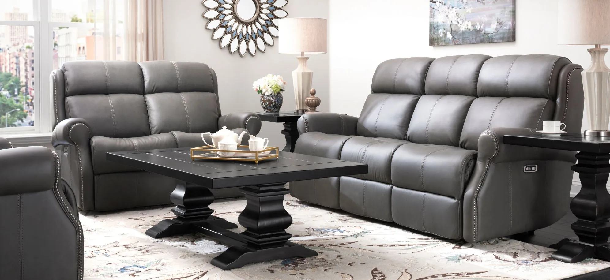 Cabella Living Room Set in Gray by Bernhardt
