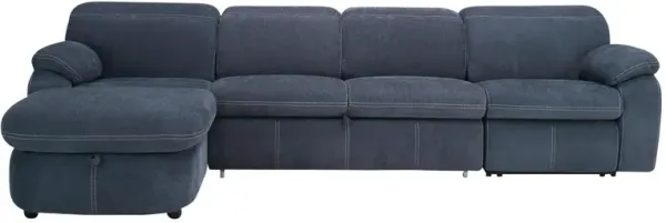 Enbright Microfiber 3-pc. Power-Reclining Sectional w/ Pop-Up Sleeper