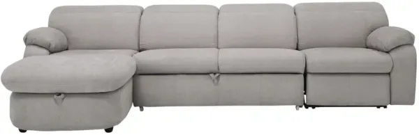 Enbright Microfiber 3-pc. Power-Reclining Sectional w/ Pop-Up Sleeper