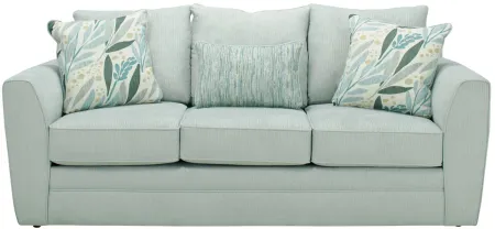 Meadow 2-pc. Sofa and Loveseat in First Times Seafoam;Forest Pansy Evergreen by Fusion Furniture