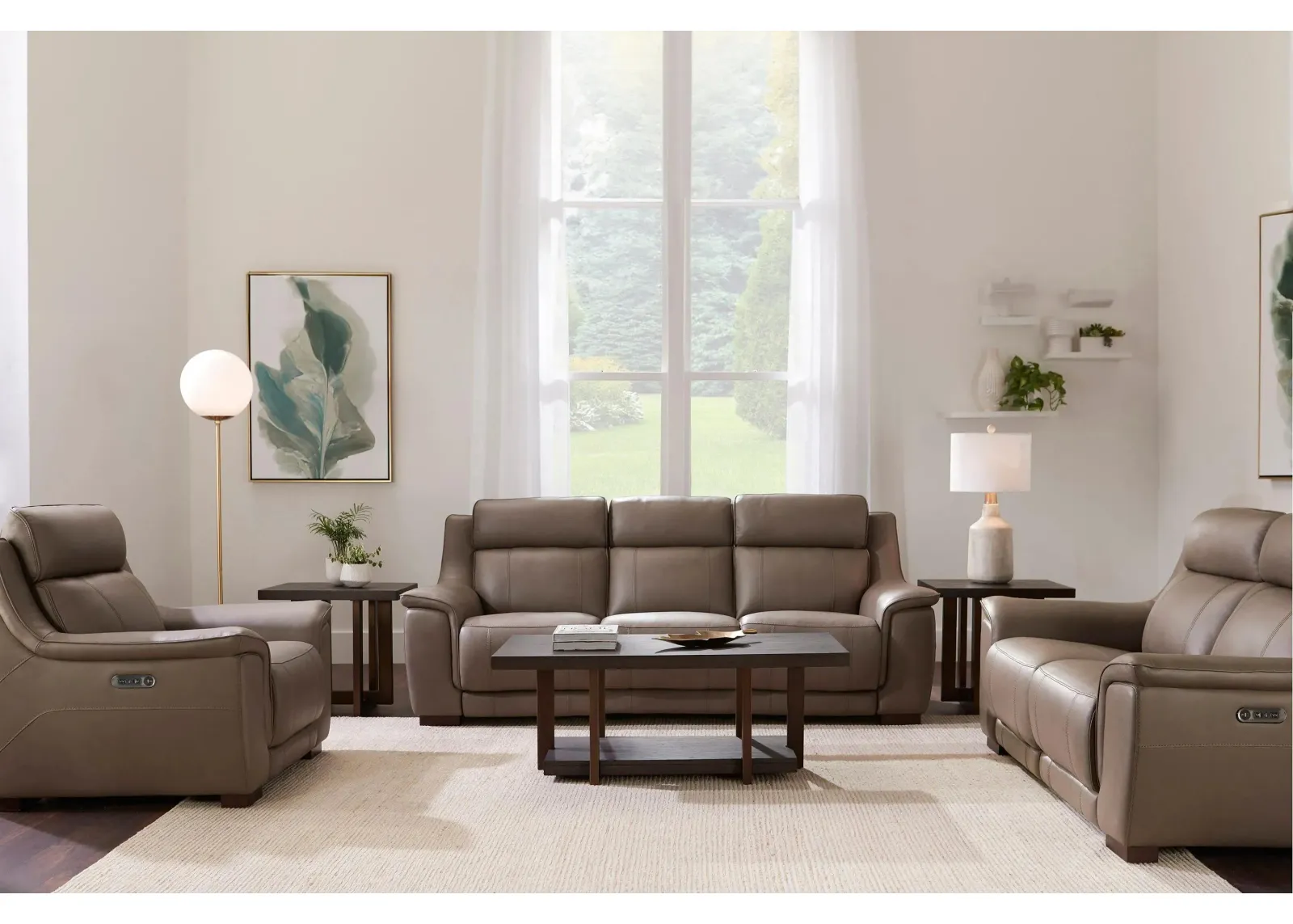 Griffith Living Room Set in Brown by Bellanest