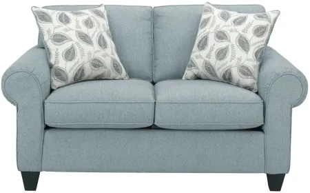 Saige 2-pc.. Chenille Sofa and Loveseat Set in Marine by Flair