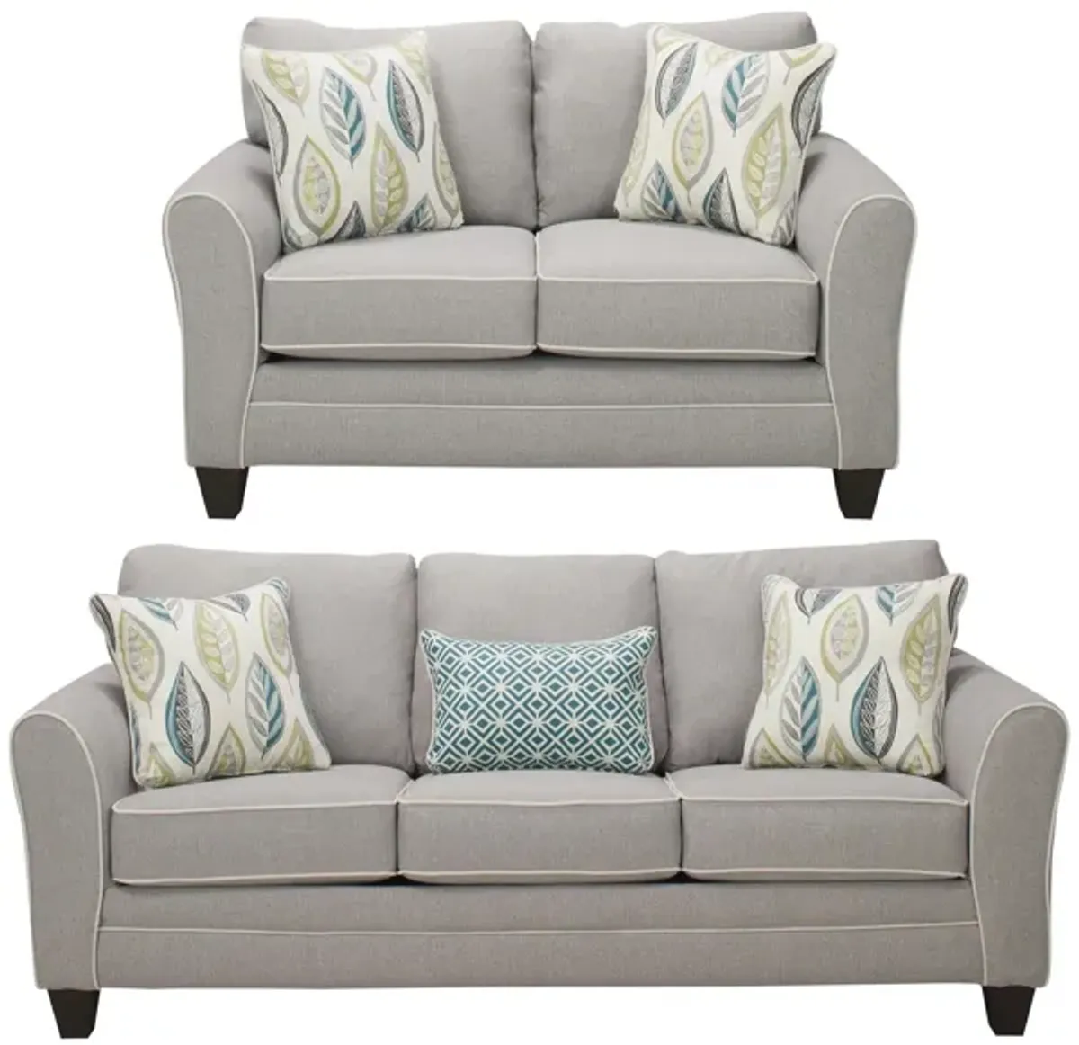 Bodey 2-pc. Sofa and Loveseat Set in Gray by Fusion Furniture