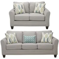 Bodey 2-pc. Sofa and Loveseat Set in Gray by Fusion Furniture