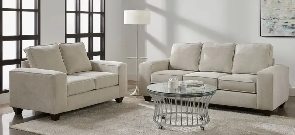 Alston 2-pc. Sofa & Loveseat Set in Beige by Albany Furniture