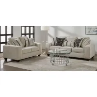 Alston Chenille 2-pc.. Sofa and Loveseat Set in Beige by Albany Furniture
