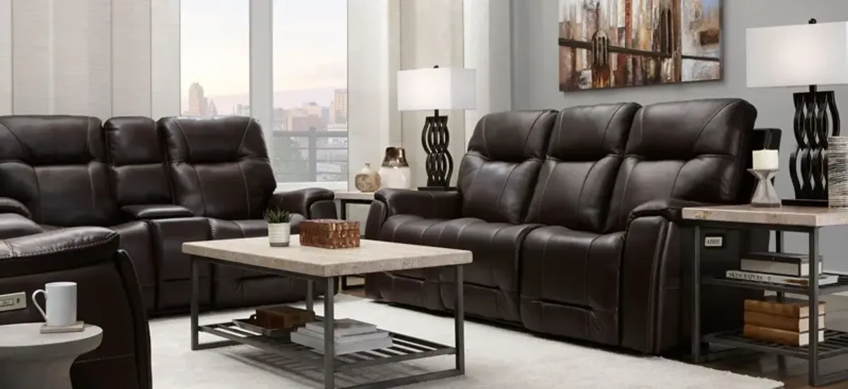 Barnett Living Room Set in Brown by Bellanest