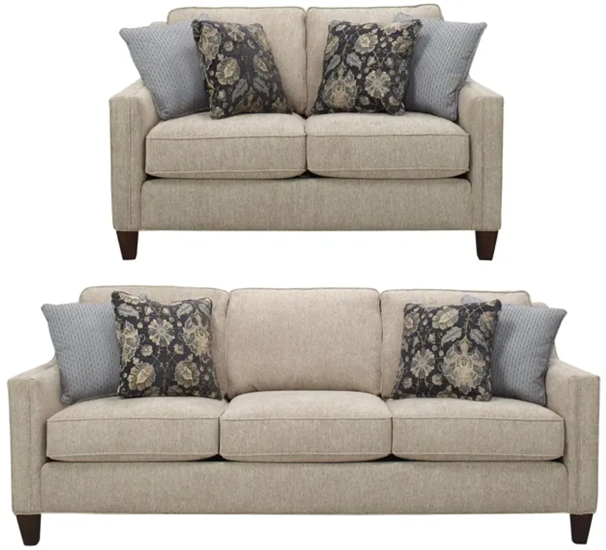 Lawrence 2-pc. Sofa & Loveseat Set in Beige by Flexsteel