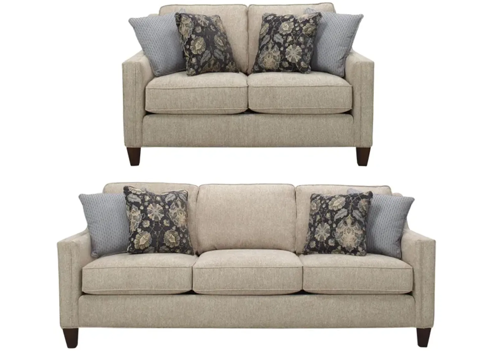 Lawrence 2-pc. Sofa & Loveseat Set in Beige by Flexsteel