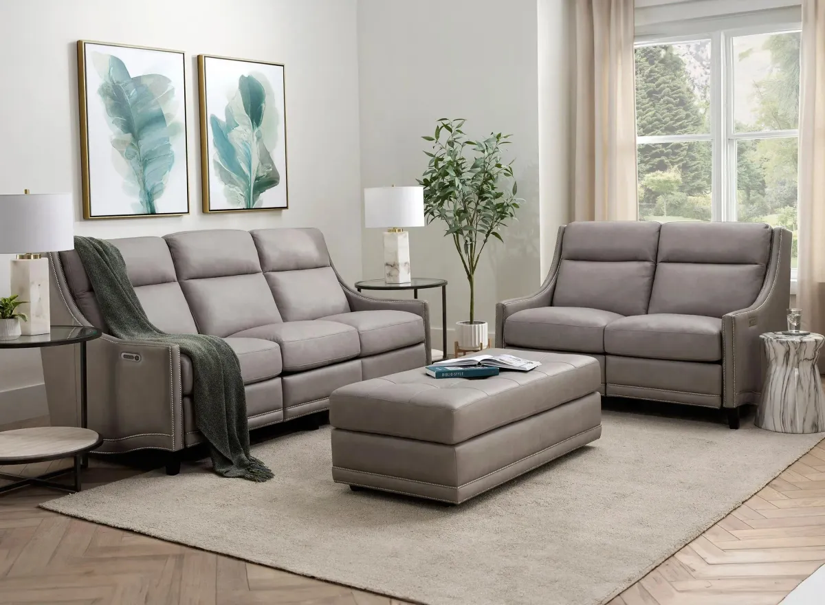 Sebastian 2-pc. Sofa & Loveseat Set in Gray by Bernhardt