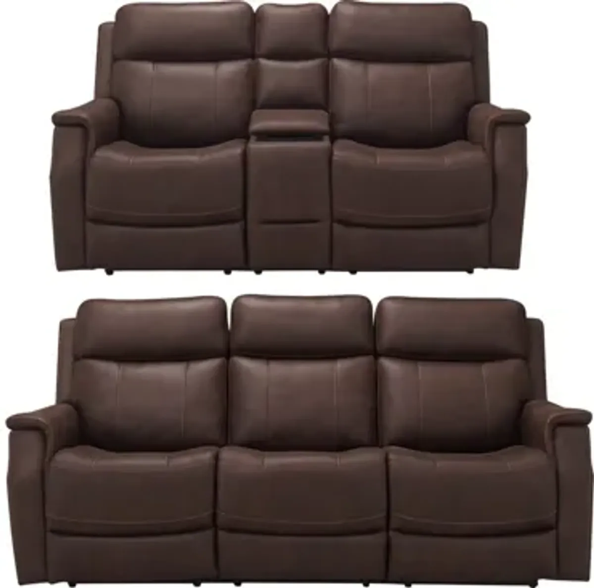 Rendall 2-pc. Power Sofa and Console Loveseat Set in Brown by Bellanest