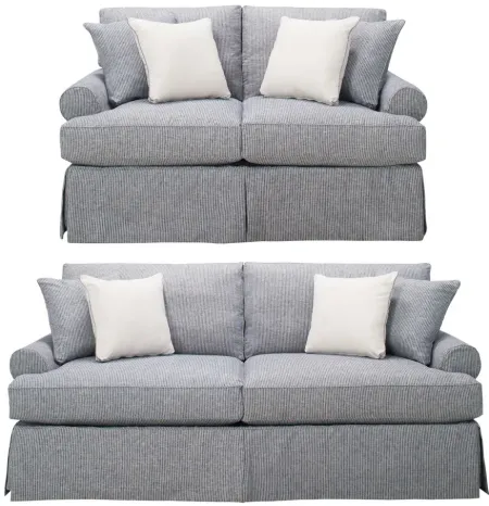 Lakeside 2-pc. Sofa and Loveseat in Denim by H.M. Richards