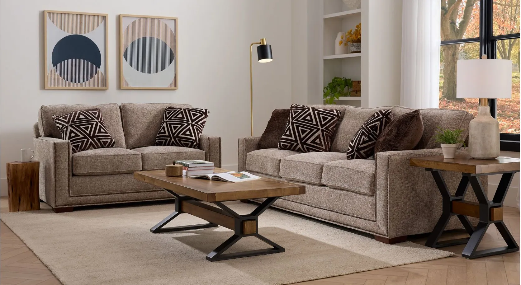 Bradshaw 2-pc. Sofa and Loveseat in Brown by Emeraldcraft