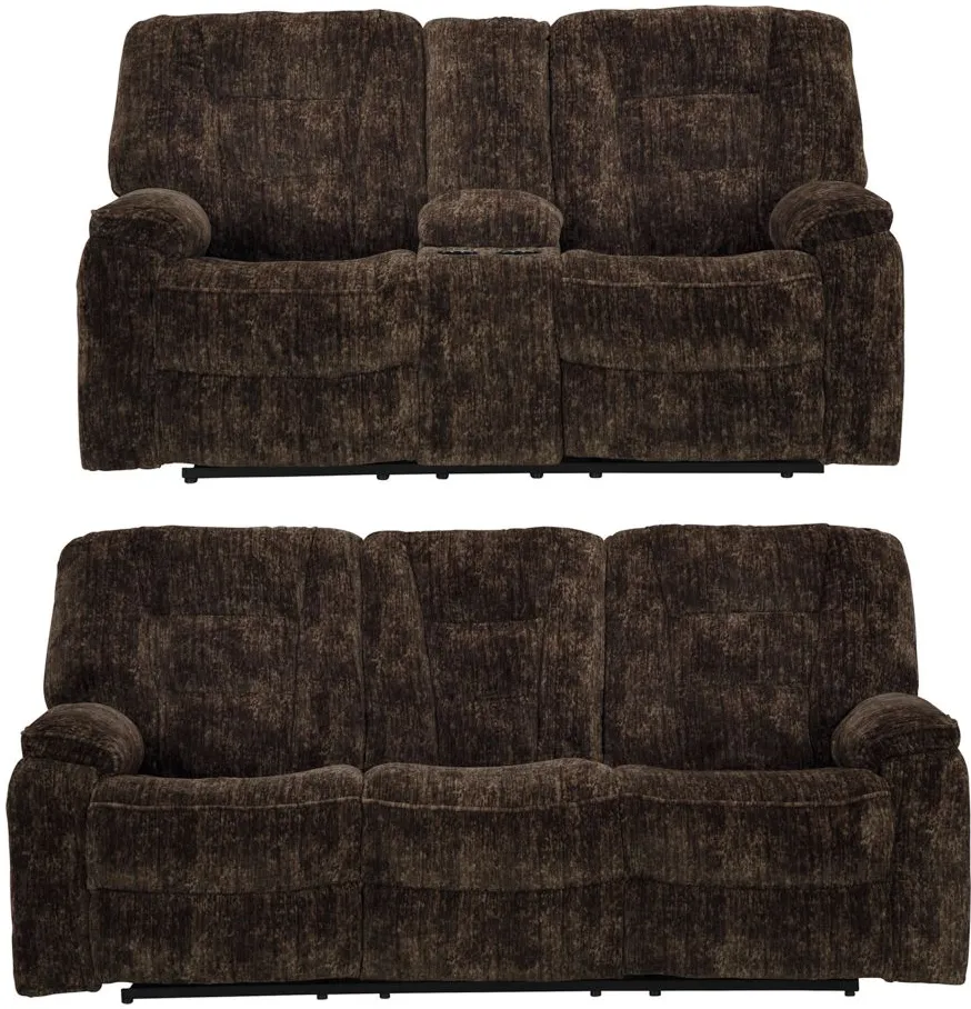 Soundwave 2-pc. Reclining Sofa & Loveseat Set in Chocolate by Ashley Furniture