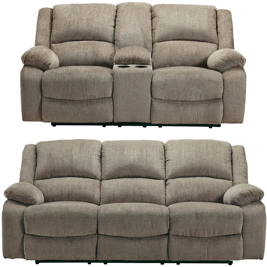 Molven 2-pc. Sofa and Console Loveseat in Pewter by Ashley Furniture
