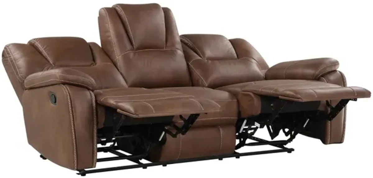 Katrine Reclining Sofa, Loveseat and Chair Set in Brown by Steve Silver Co.