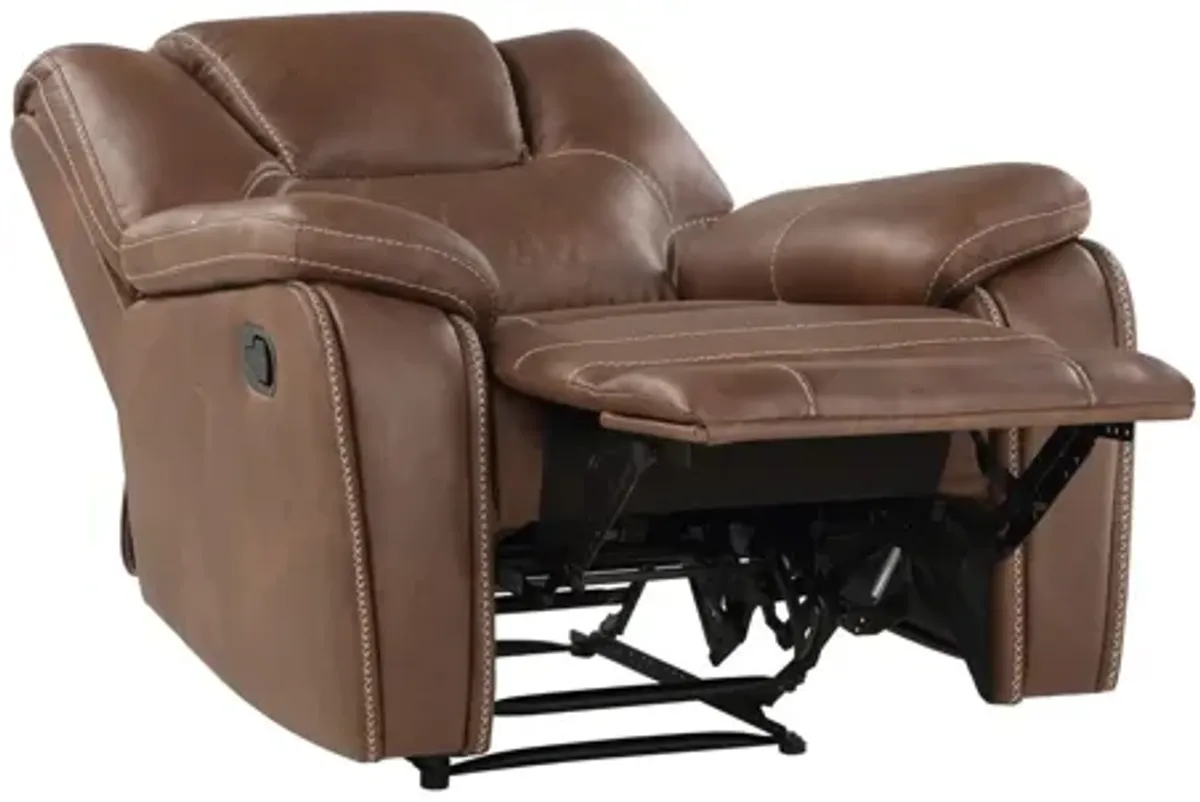 Katrine Reclining Sofa, Loveseat and Chair Set in Brown by Steve Silver Co.