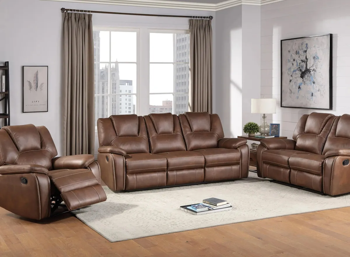 Katrine Reclining Sofa, Loveseat and Chair Set