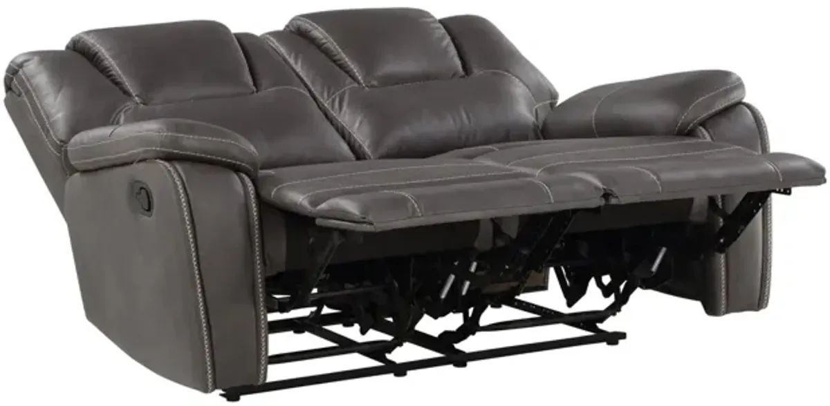 Katrine Reclining Sofa, Loveseat and Chair Set in Charcoal by Steve Silver Co.