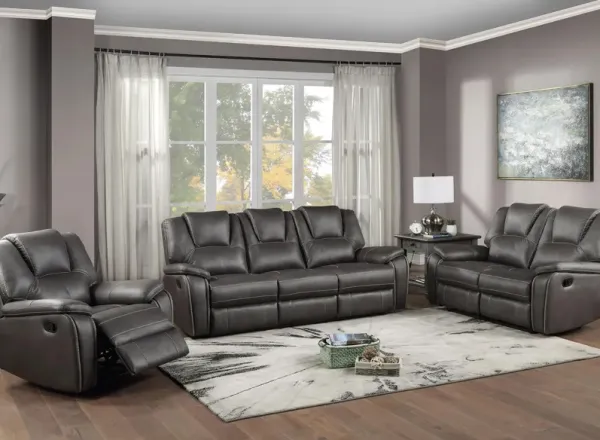 Katrine Reclining Sofa, Loveseat and Chair Set