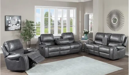 Keily Manual Reclining 3 Piece Motion Set in Grey by Steve Silver Co.