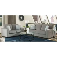 Adelson 2-pc. Sofa and Loveseat Set in Alloy by Ashley Furniture